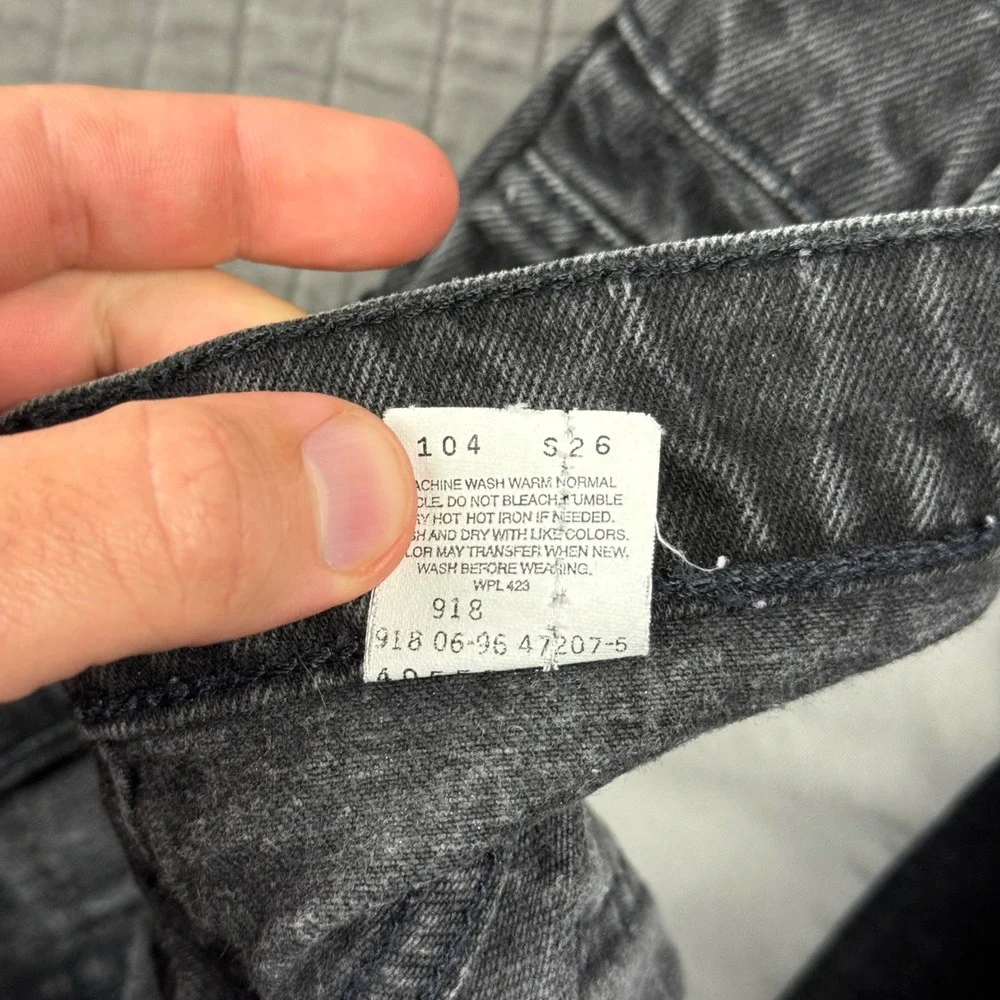 Vtg 90s Levis 550 Orange Tab Jeans Men 36x30 (34x30) Black Relaxed Tapered Denim